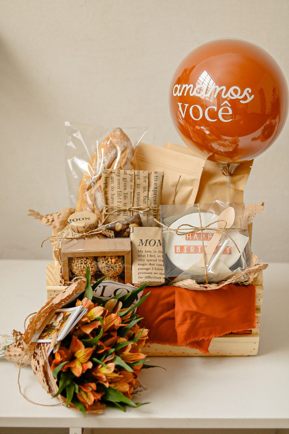 CAIXOTE CAFÉ COM FLORES COMPLETO - Imagem 5