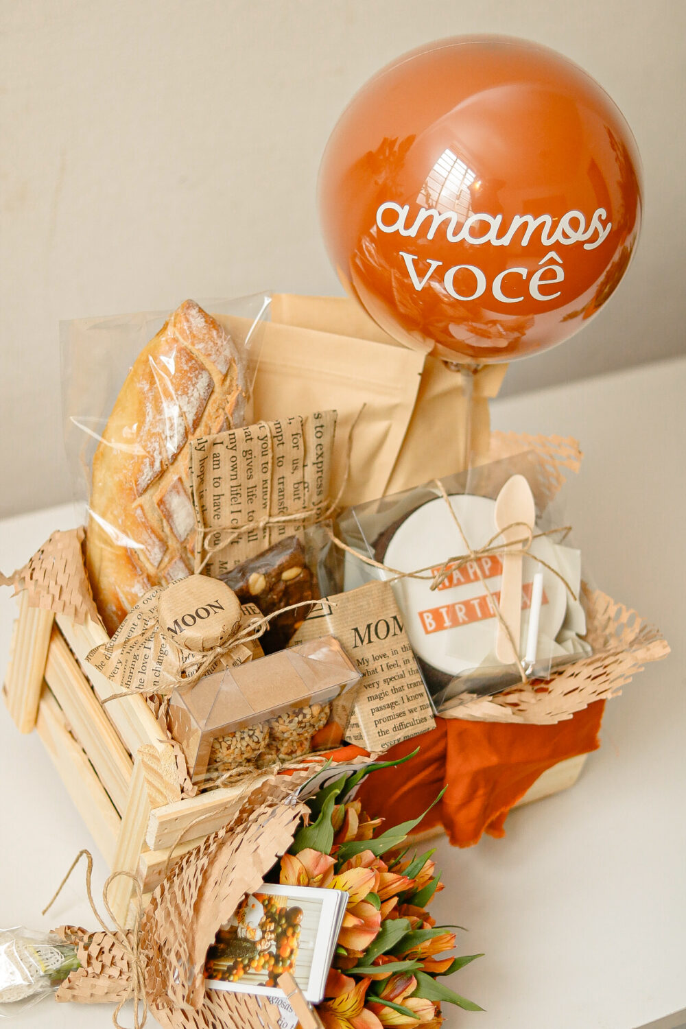CAIXOTE CAFÉ COM FLORES COMPLETO - Imagem 4